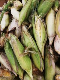 High angle view of vegetables for sale in market