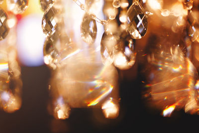 Close-up of illuminated christmas lights