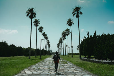 People walking on road