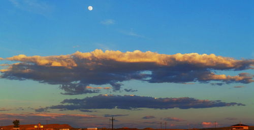 Low angle view of sky at sunset