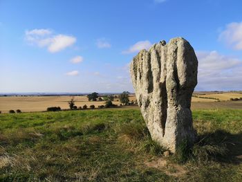 Scenic view of land against sky