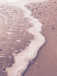 Close-up of sand on beach