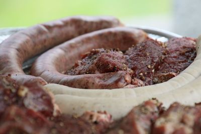 Close-up of marinated meat