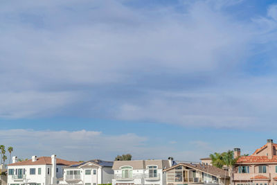 Low angle view of buildings against sky