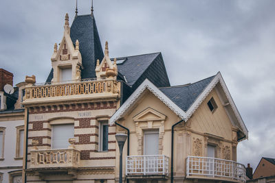 Low angle view of buildings against sky