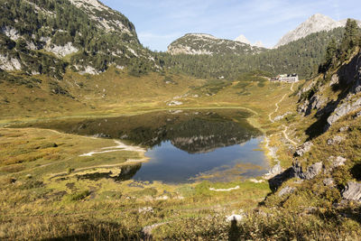 Kärlingerhaus at berchtesgaden national park in autumn