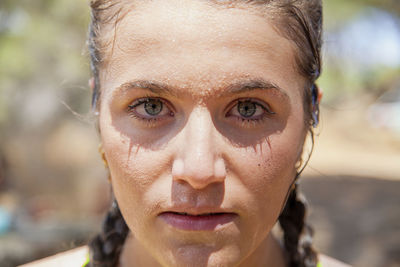 Close-up portrait of woman