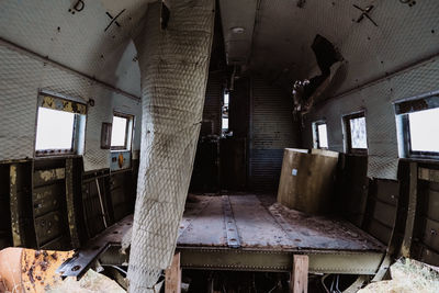 Interior of abandoned building