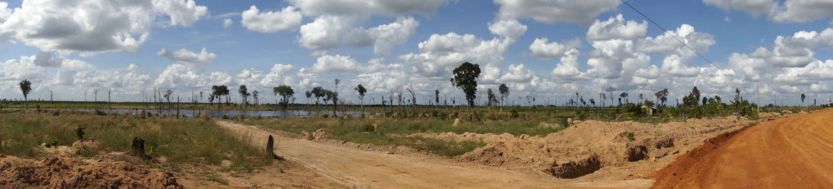 Panoramic view of landscape against sky