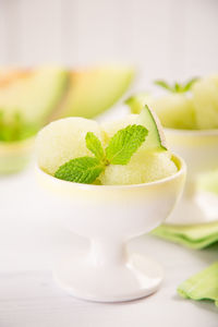 Close-up of food in bowl on table