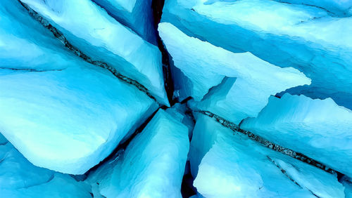 Iceberg floating in greenland fjord.