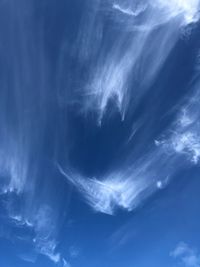 Low angle view of clouds in sky