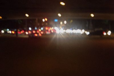 Defocused lights at night