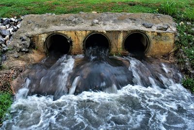 Stream flowing through rocks