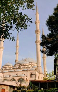 Low angle view of mosque against sky