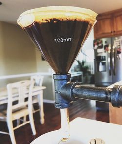 Close-up of coffee on table