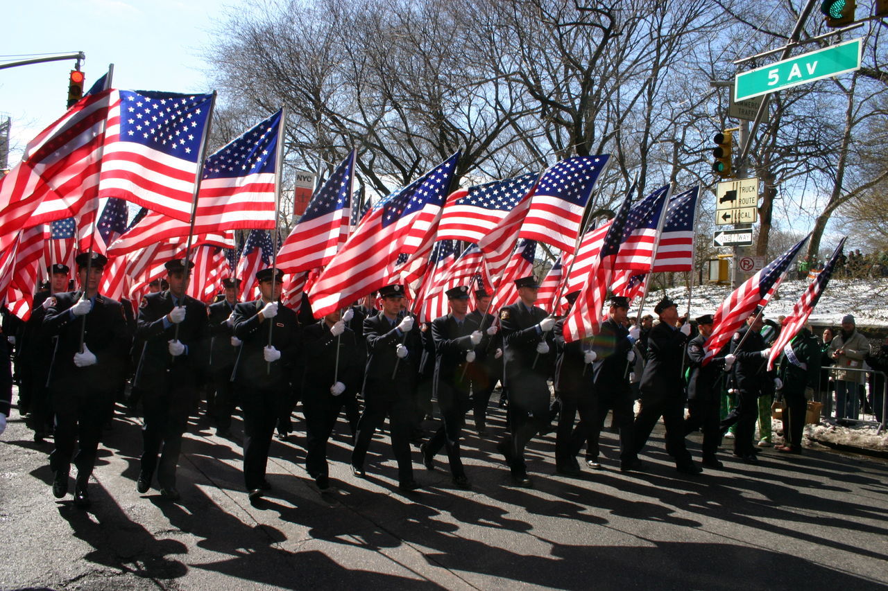 Firemen marching