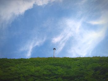 Scenic view of land against sky