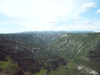 High angle view of landscape against sky