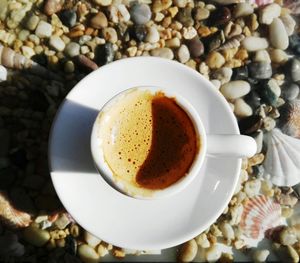 Coffee cup on table