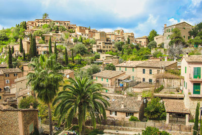 View of buildings in town