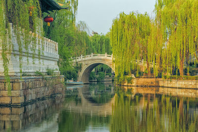 Scenery of the taierzhuang ancient town , small bridges and quiet water