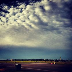 Cloudy sky over landscape