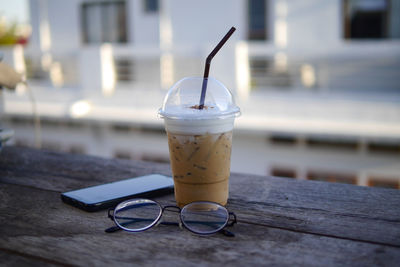 Close-up of drink on table