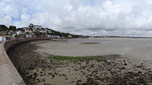 View of sea against cloudy sky