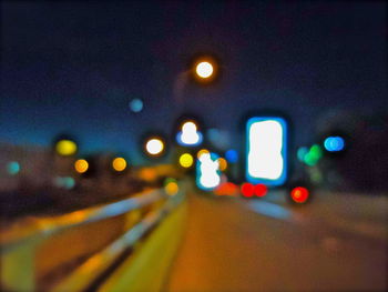 Close-up of illuminated lighting equipment in car
