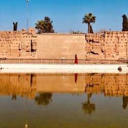 Reflection of building in lake