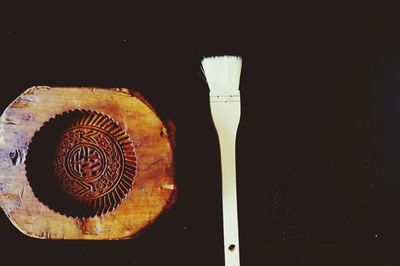 Close-up of fire against black background