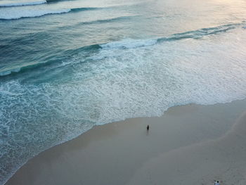 High angle view of beach