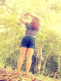 Woman standing in park