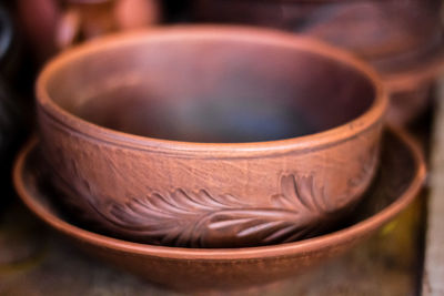 Close-up of bowl on table