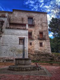 Exterior of old building against sky