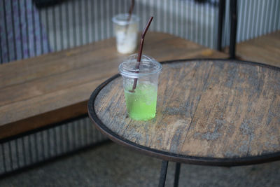 Close-up of drink on table