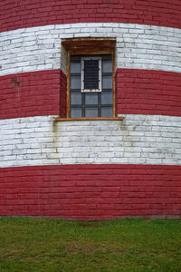 Brick wall of building