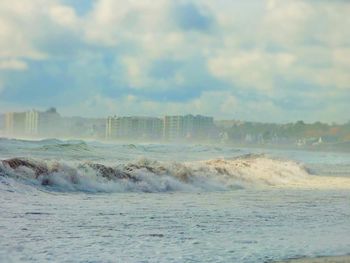 Scenic view of sea against sky