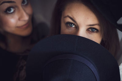 Close-up portrait of a young woman