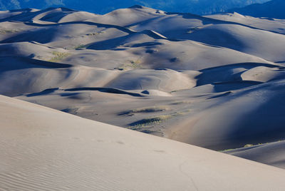 Light patterns on sand dunes