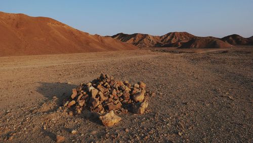 Scenic view of desert against sky