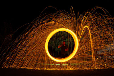 Light trails at night