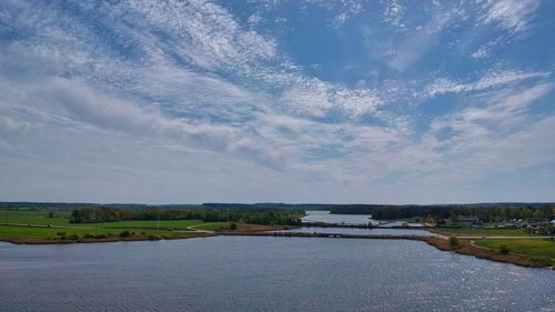 Scenic view of river against sky