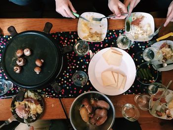 Close-up of food on table