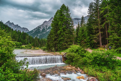 Fischleinbach, a creek in the sexten dolomites in south tyrol in italy.