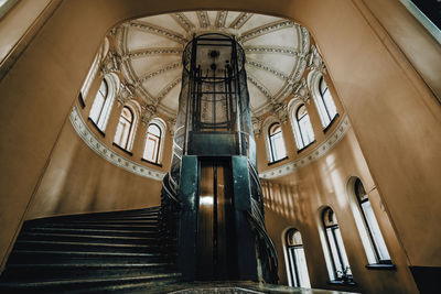 Low angle view of staircase in building