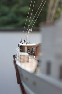 Close-up of ship