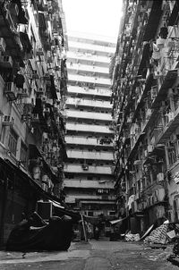 Low angle view of buildings against sky