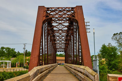 Low angle view of bridge against sky